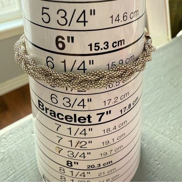 925 Sterling Silver Braided Bracelet - Picture 8 of 8